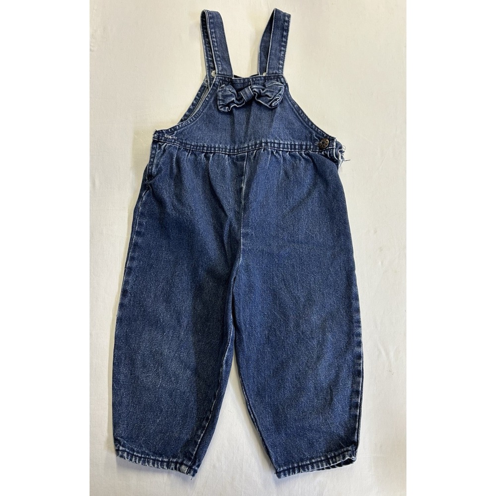 Vintage 90s Mayfair Denim Overalls Girls Size 2T